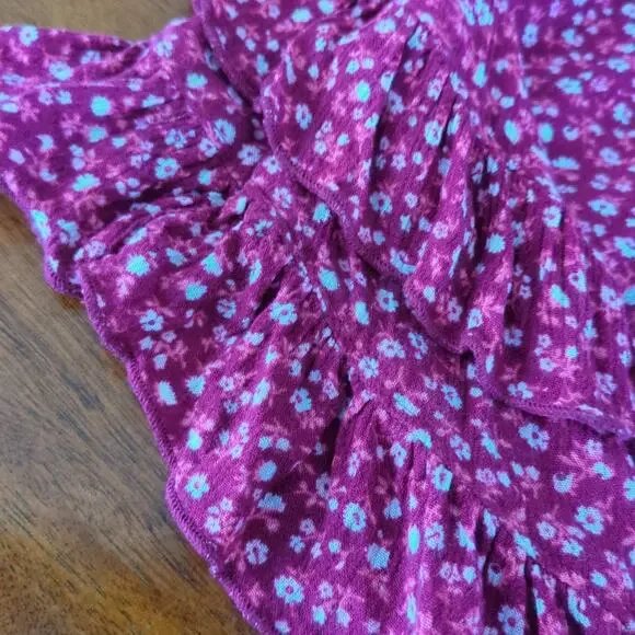 Abercrombie and Fitch maroon smocked dress & adjustable straps girls size 13-14 - Picture 8 of 8